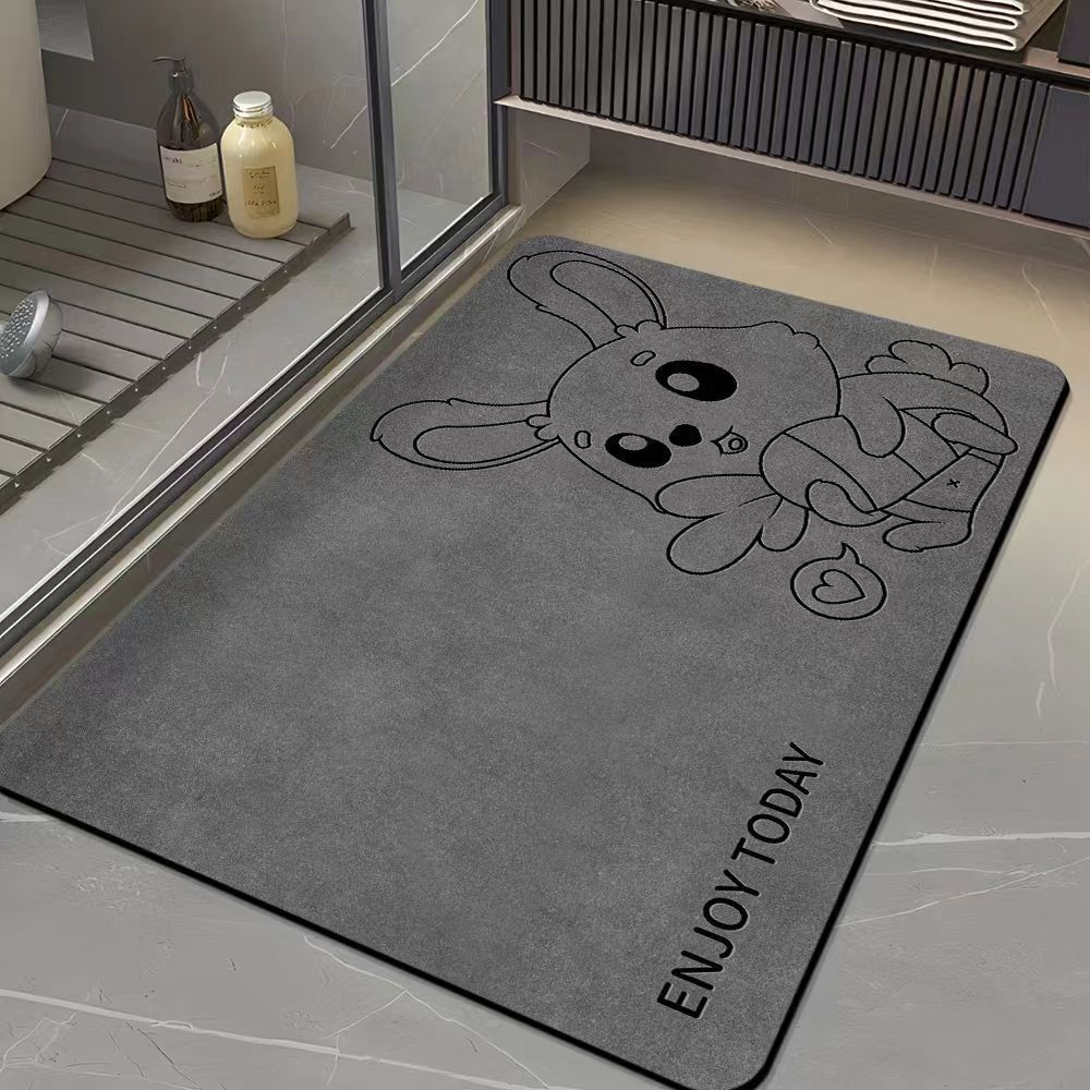 Keset Kamar Mandi Grey Line Ca - Bar Mat Rubber ulasan dan harga