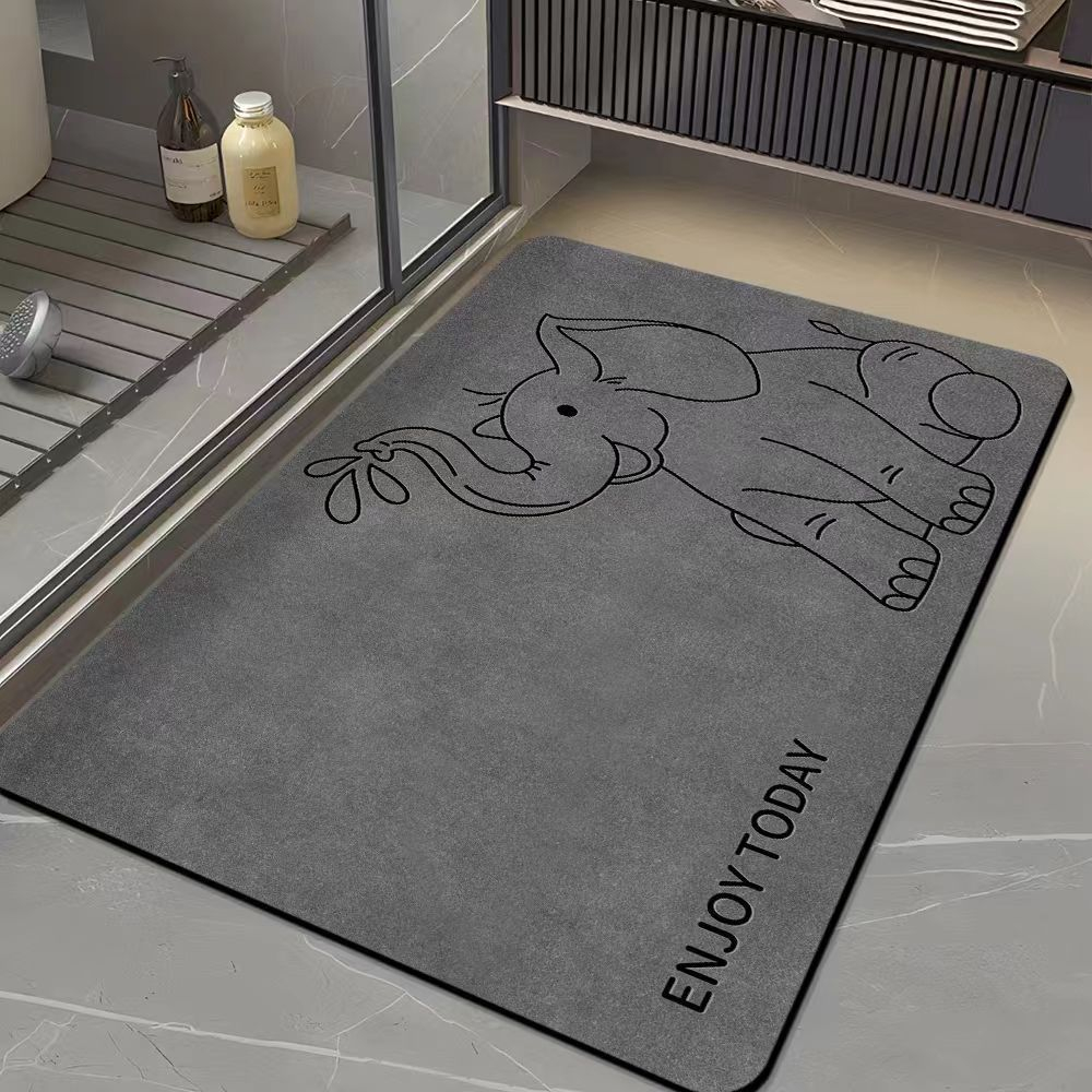 Keset Kamar Mandi Grey Line Ca - Bar Mat Rubber ulasan dan harga