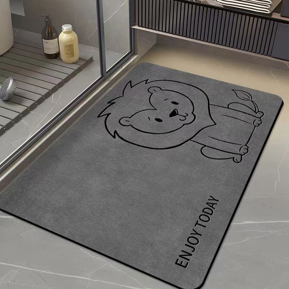 Keset Kamar Mandi Grey Line Ca - Bar Mat Rubber ulasan dan harga